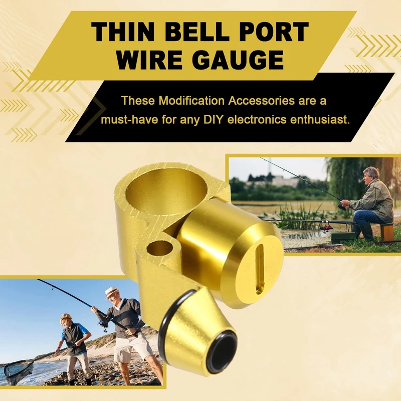 Lua Outlet Hole Conductor Outlet Hole Conductor Modification Accessories Thin Bell Port Wire Gauge Yellow
