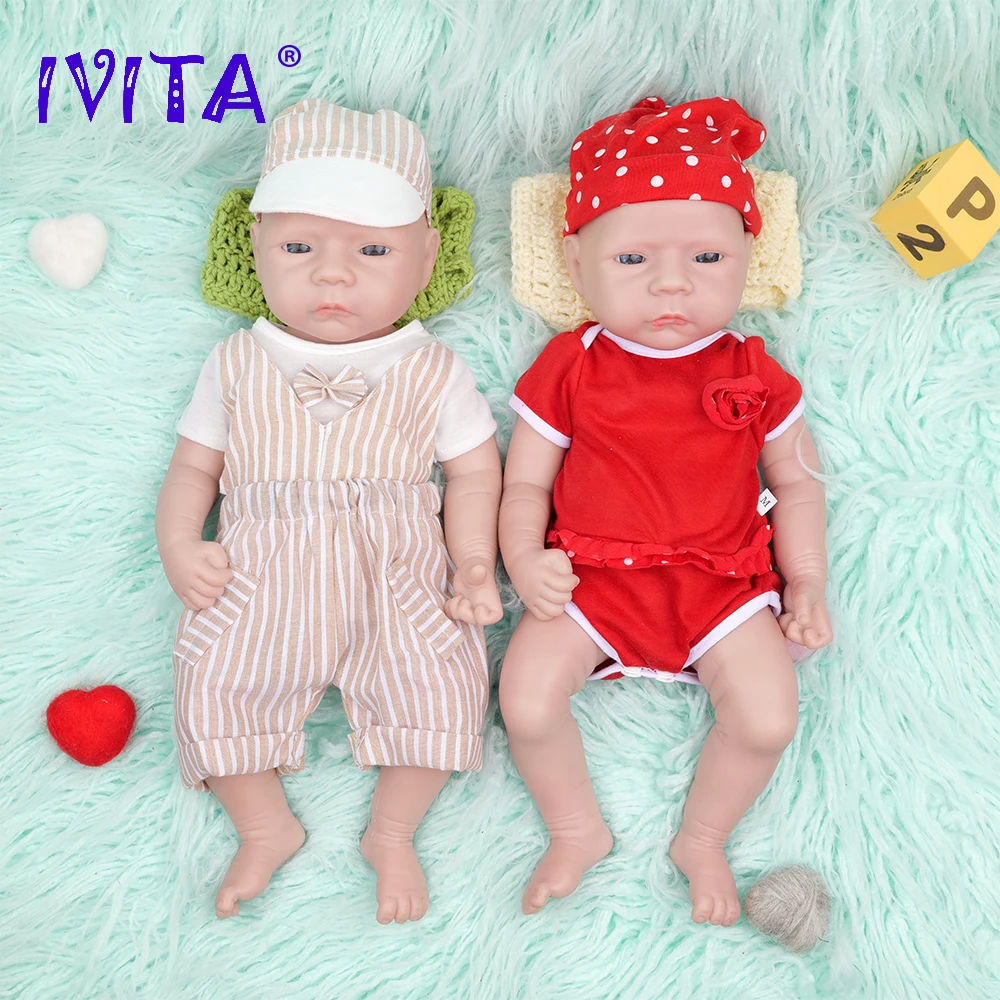 18.11inch 100% Full Body Silicone Reborn Baby Doll Realistic Girl