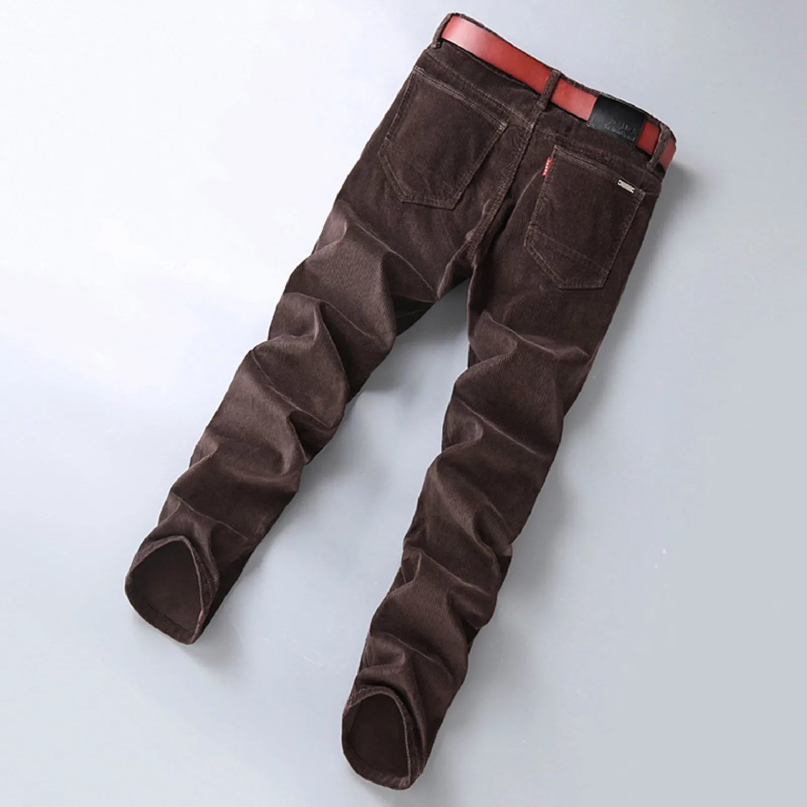 Pants Men Vintage winter Corduroy Slim Casual Dress Suit Fashion Business Brand Plus Size