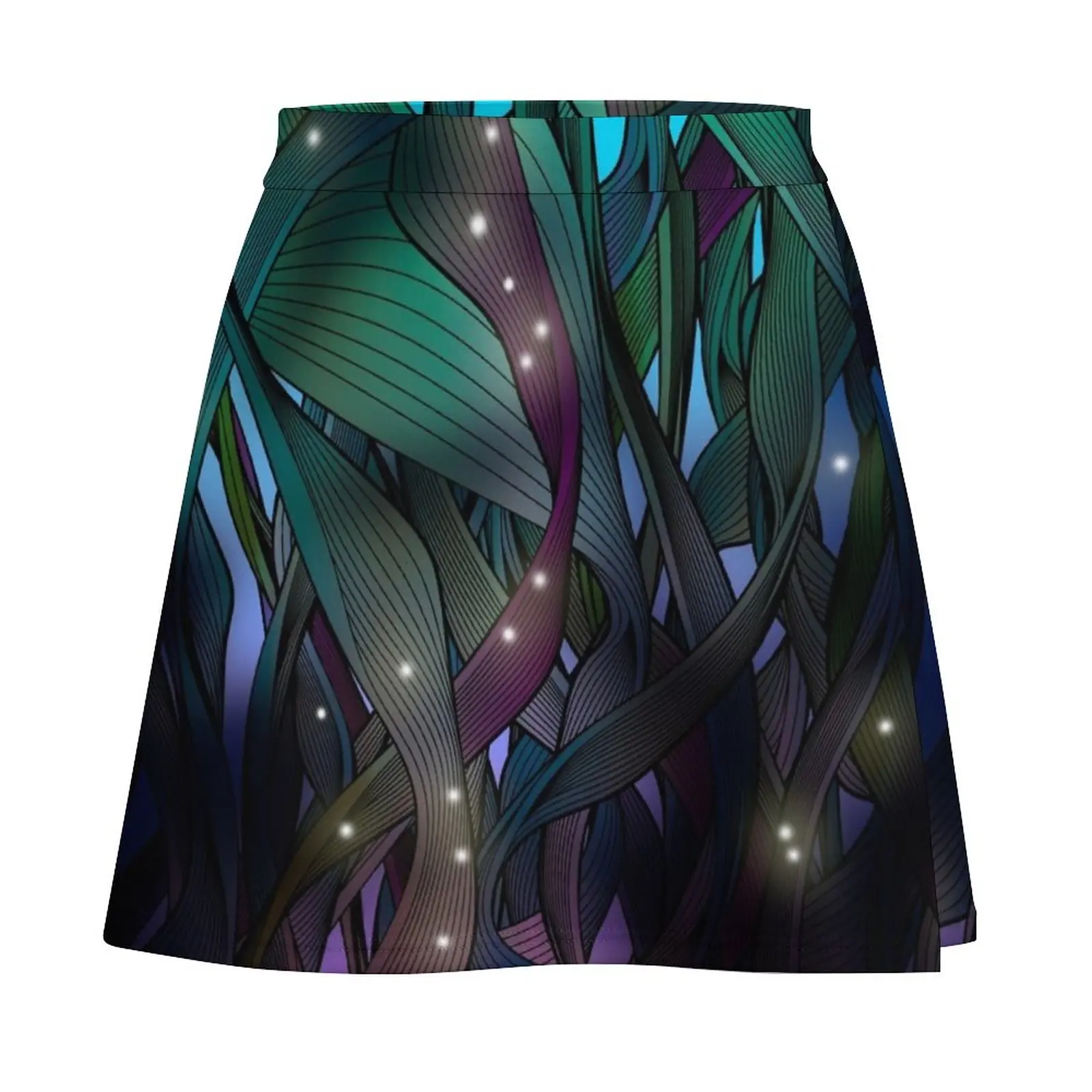 Nocturne (with Fireflies) Mini Skirt Miniskirt woman elegant social women's skirts skirt set