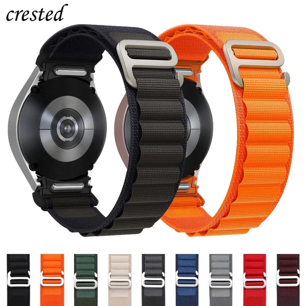 

Ремешок Alpine для Samsung Galaxy watch 6 4 classic/5 Pro, нейлоновый браслет для Galaxy watch 6 band, 45 мм 44 мм 40 мм 47 мм 43 мм