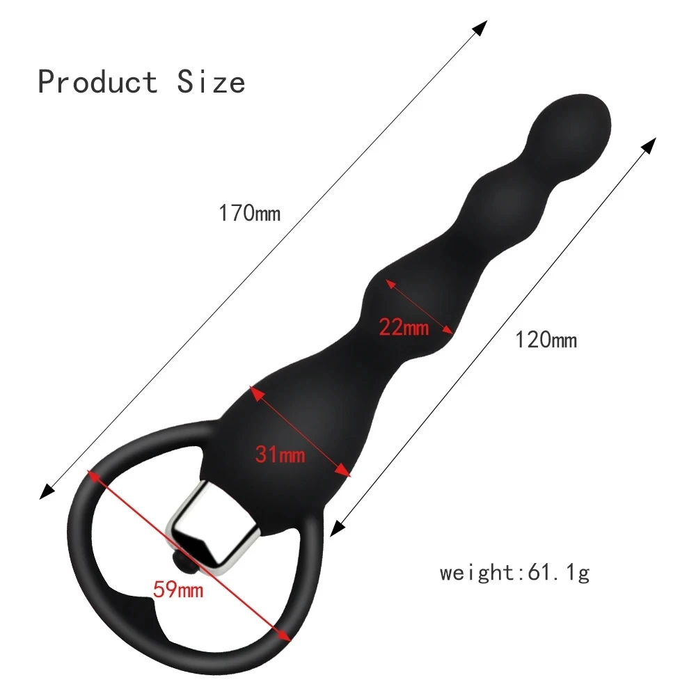 Anal Plug Vibrator Vibrating Prostate Massage Soft Anal Beads Butt Plug for Couples Butt Silicone Adult Products
