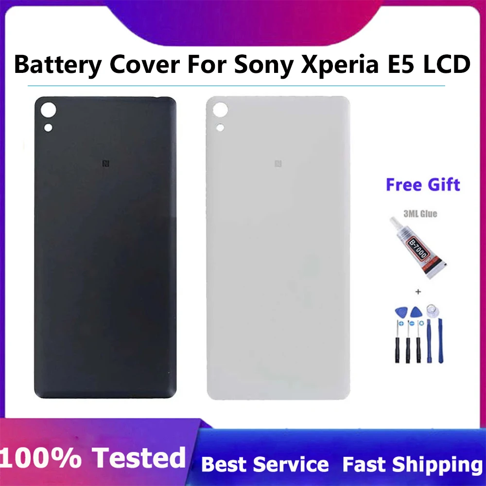 

Back Battery Cover Door For Sony Xperia E5 F3311 F3313 C1604 repair parts For Sony Xperia E5 Housing Rear Replacement back case