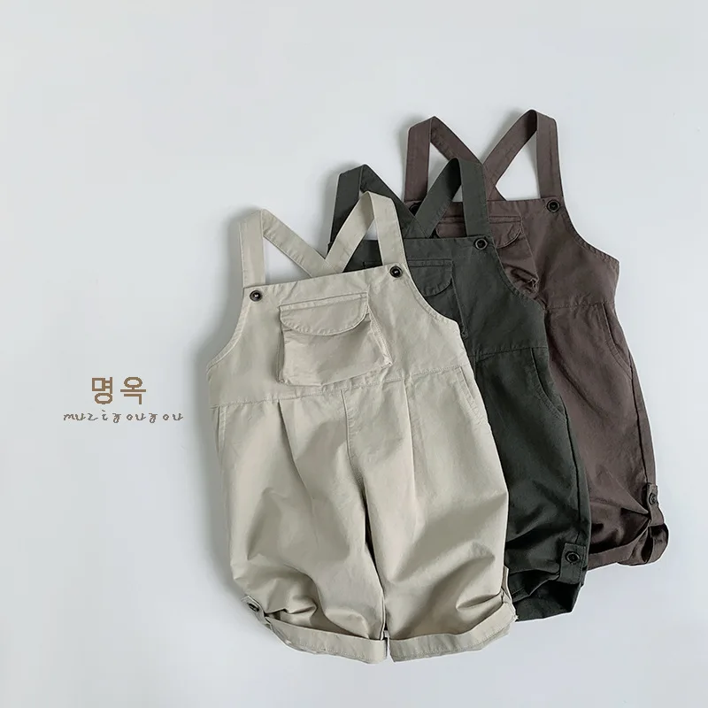 Description Picture 2 of itemChildren's Overalls Spring New Style for Boys and Girls, Korean Casual Versatile Pants, Japanese Trendy Children's Clothing
