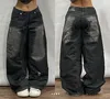 American Fashion Joker Washed Vintage Loose Jeans Women Street Y2K New Hip Hop Old Oversized Wide-leg Pants Unisex Mopping Jeans 1