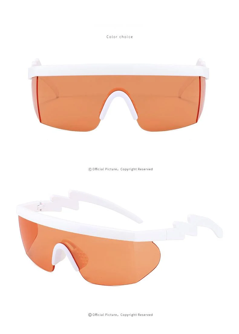 Nouvelles lunettes de soleil, lunettes de soleil une pièce européennes et américaines, lunettes de cyclisme pour Sports de plein air Lightning Leg, lunettes de soleil irrégulières_voghion.com
