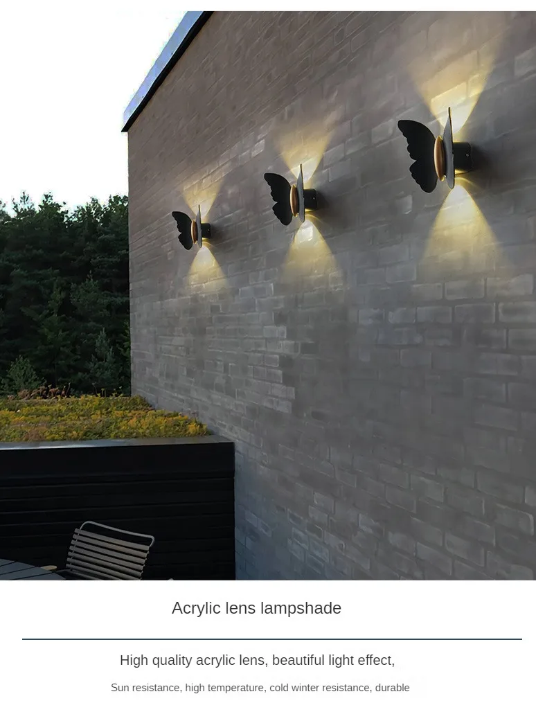 Modern Minimalist Outdoor Butterfly Wall Washing Lamp Minimalist Modern Staircase Corridor Courtyard Balcony Entrance Hall Lamp