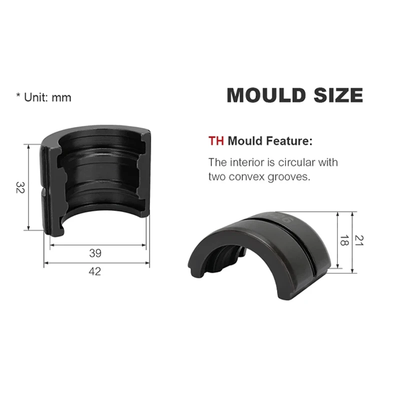 TH 몰드 16, 20, 25, 26, 32mm 유압 파이프 클램프 몰드 GC-1632 TH타입 다이 파이프 크림핑 툴 죠우 CW-1632 및 GC-1525