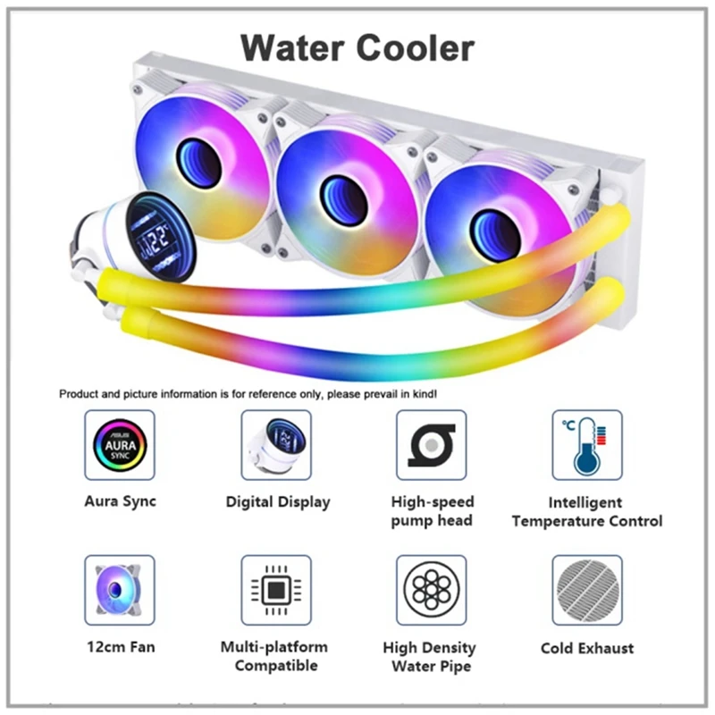 B37B-Water Cooler 360Mm ARGB Cpu Cooler For Lga2011v3 1200 AMD AM4 IWONGOU Pc Water Cooling