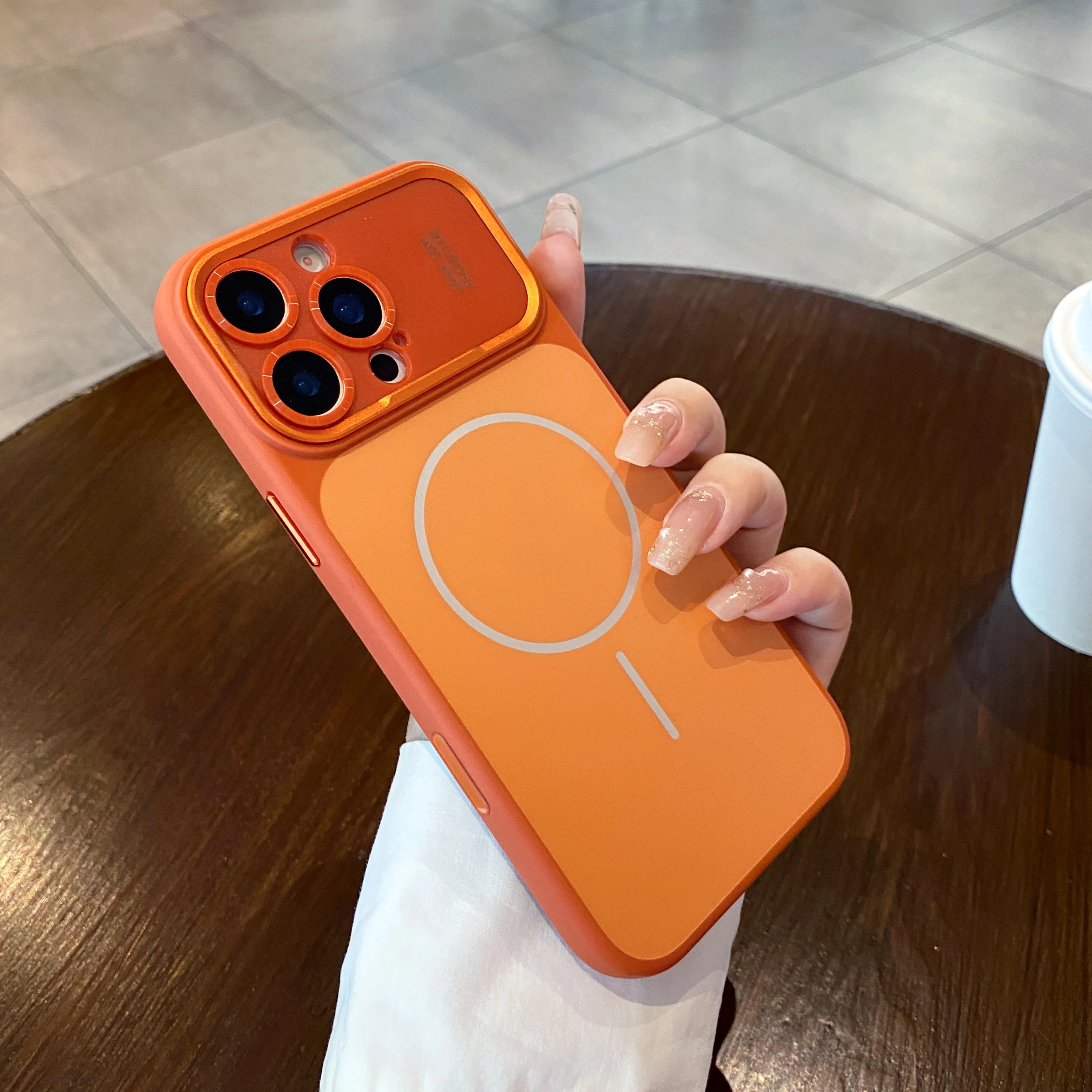 Luxury Silicone Magnetic Phone Case with AI Camera Button Cover