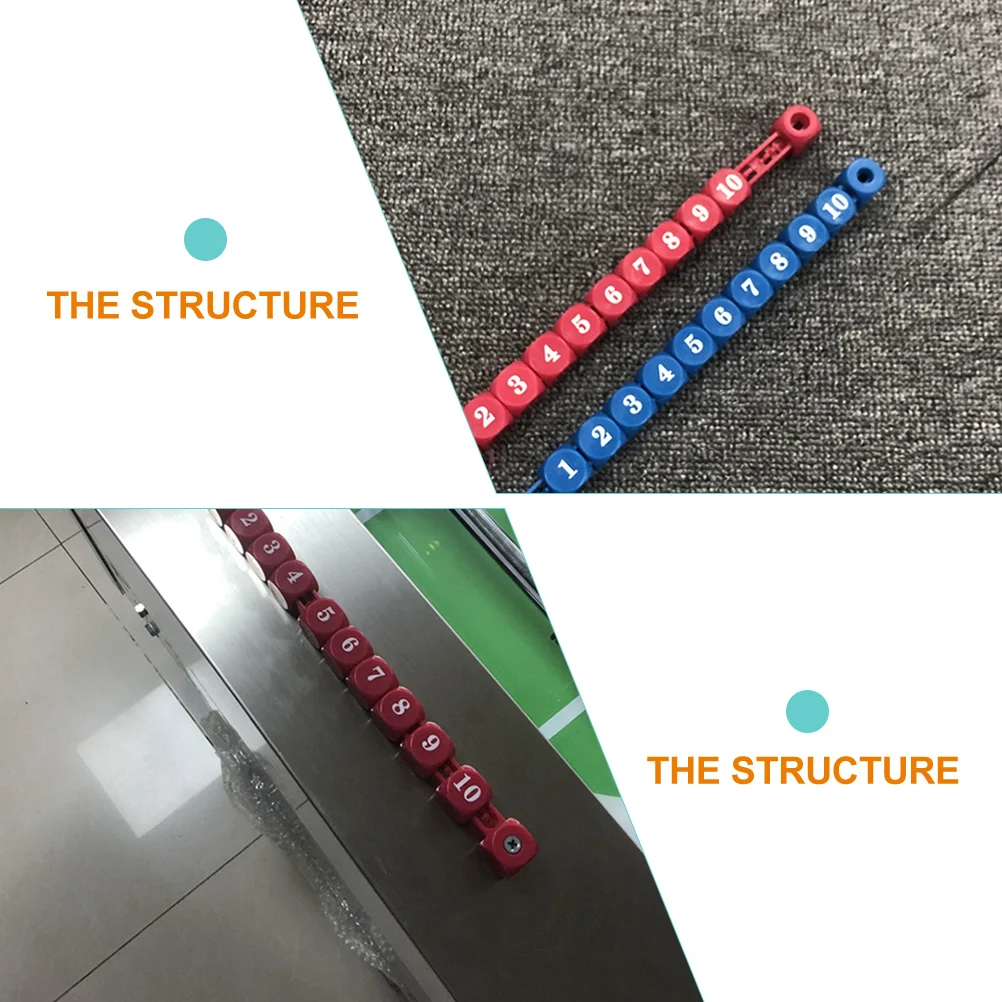 2 Pcs Square Score Keeper Foosball Counters Scorer Game Indicator Soccer Table Tennis Unit Device Durable Plastic Practical