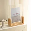 6 Inch Acrylic Picture Frame Wooden Kpop Idol Photo Display Wedding Party Picture Holder Desktop Office Photo Decor Card Holder 5