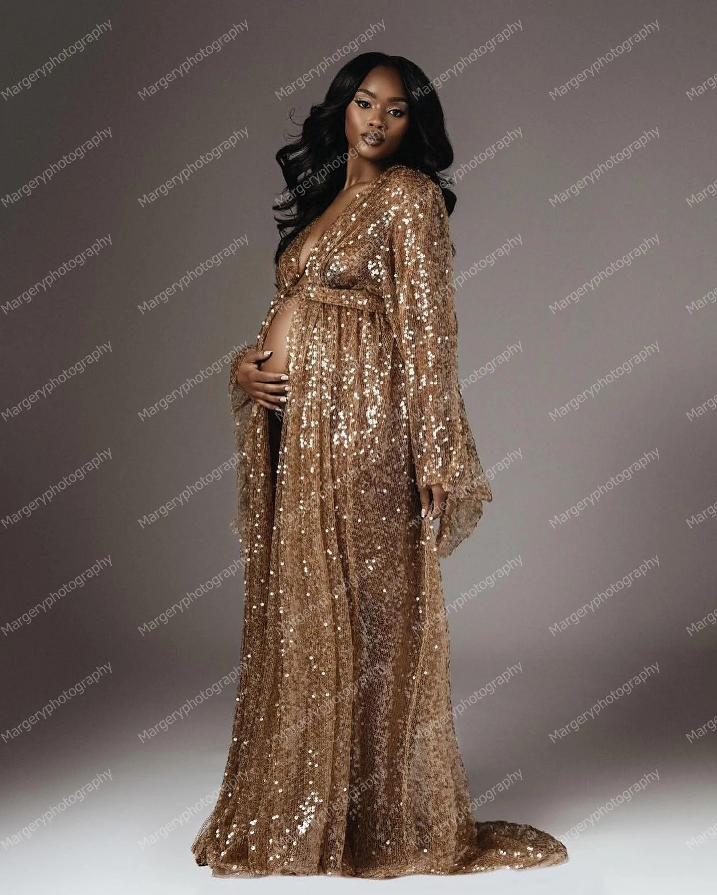 midler automat i tilfælde af Long Sleeve Maternity Dresses Photoshoot | Sequin Maternity Dress Cocktail  Party - Dresses - Aliexpress