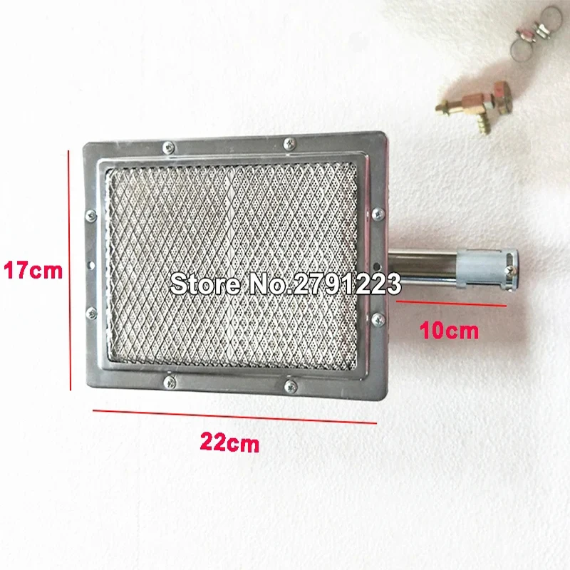 Barbecue BBQ infrared ceramic burner stainless steel ceramics gas burner alumunium plate infrared with nozzle 22*17