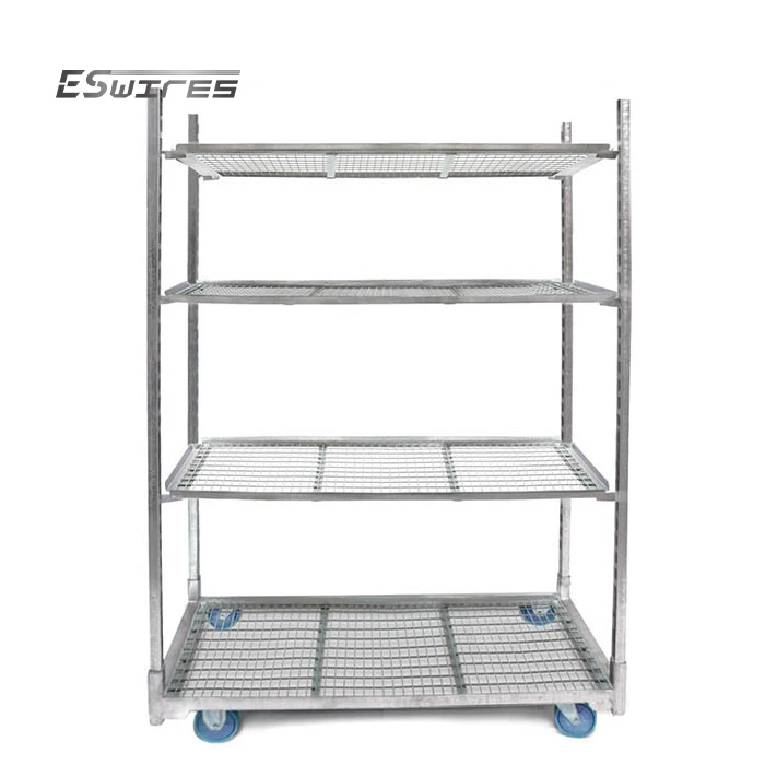 

Hot sale farm nursery transport storage customizable wire mesh flower rack