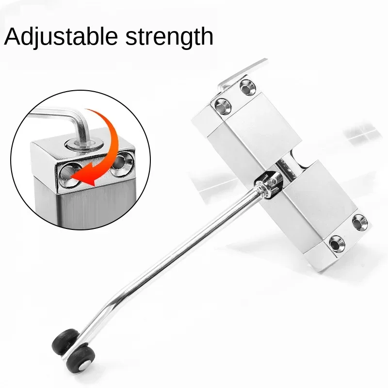 Door Closer 20-40kg Automatic Mounted Spring Stainless Steel Adjustable Surface Close