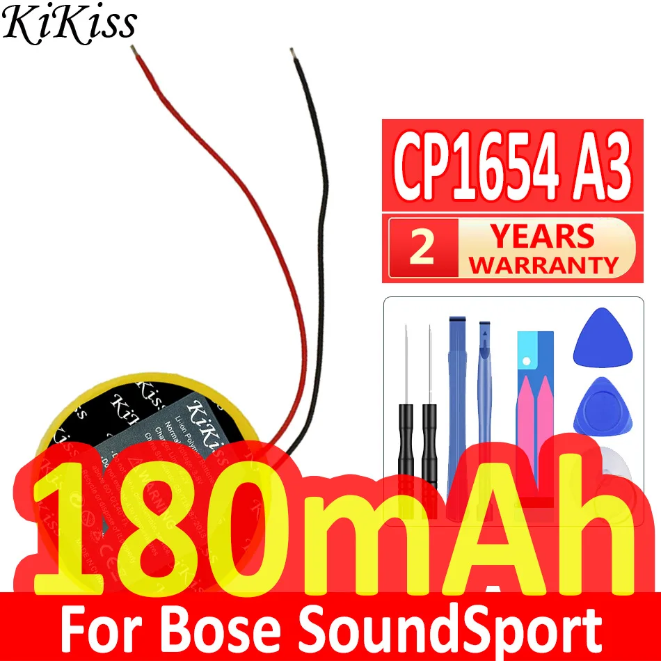

Мощная батарея 180 мАч KiKiss CP1654 A3 для Bose SoundSport Wireless,soundsport Pulse