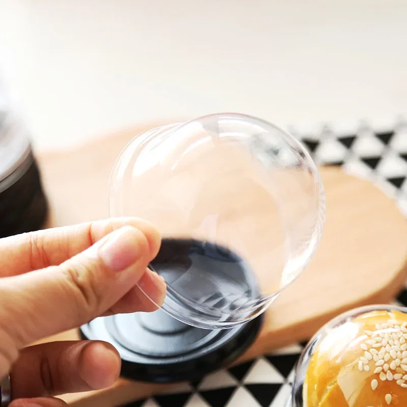 50pcs Mini Muffin Cake Box Container Trays Transparent Mooncake Dome Pastry Baking Pack... - SKU CBC01305 - UGI Packaging