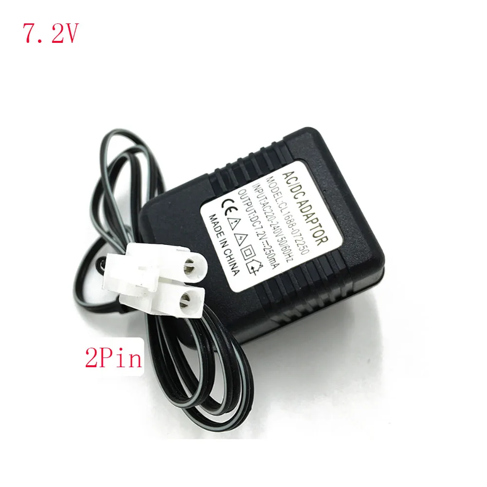 7.2V 9.6V 2Pin Power Supply Charger for NiCd NiMH Battery 220-240V EU Plug Input 5V USB Input Output Charger for RC Toy