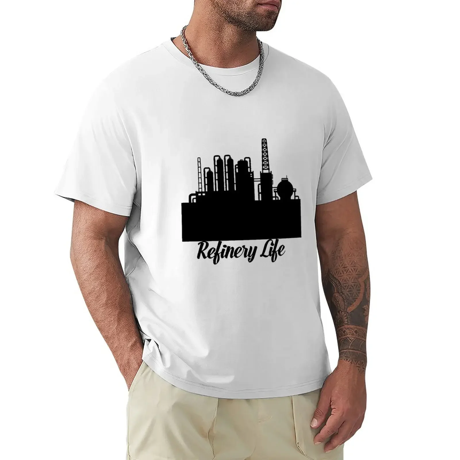 

Refinery Life T-shirt Short sleeve tee tops men clothings