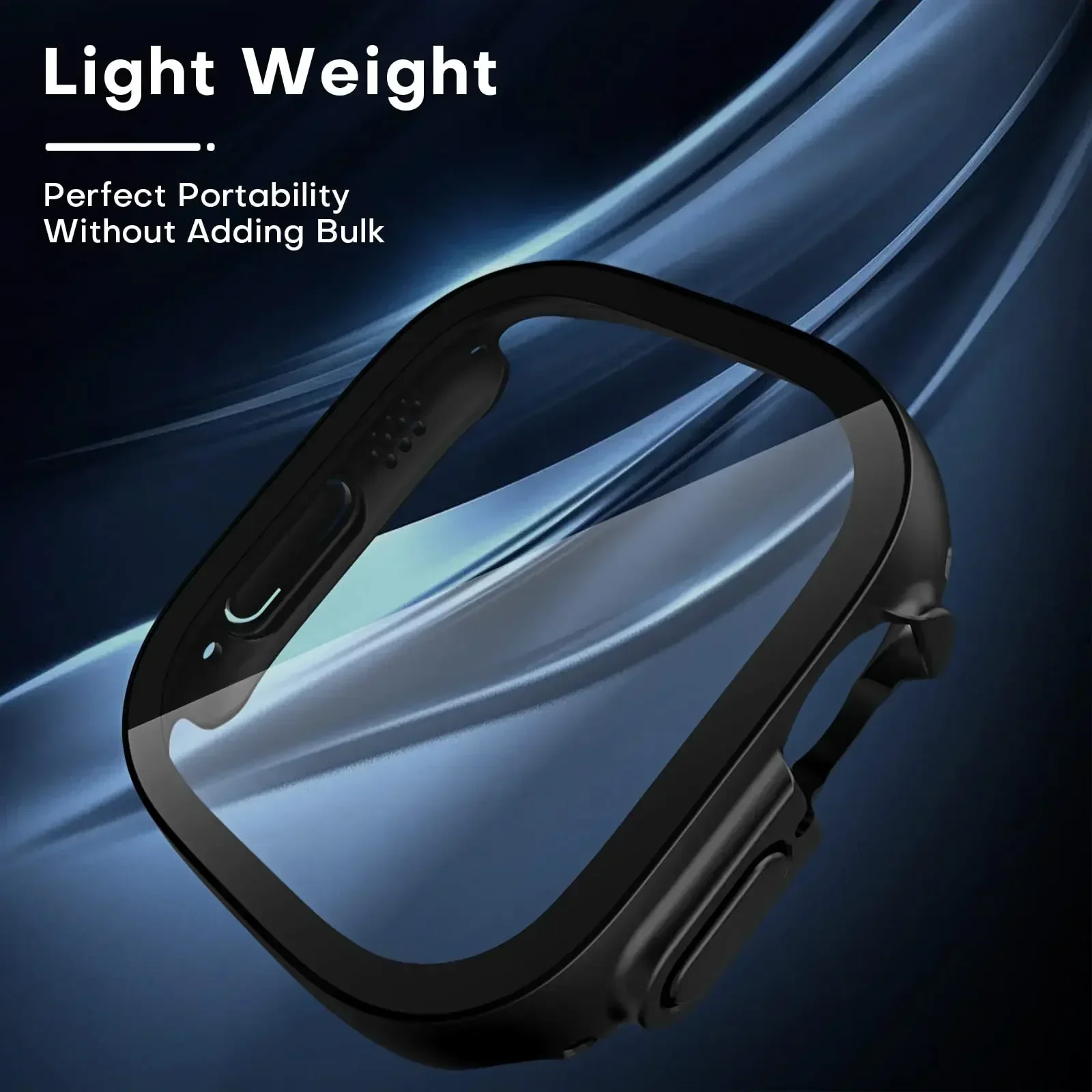 Enhanced Protective Case with Tempered Glass Screen Protector for Apple Watch Ultra (49mm)