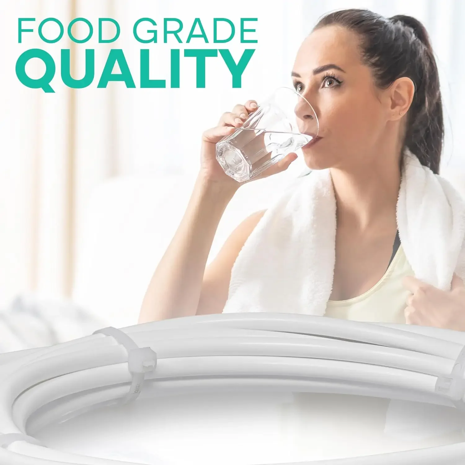 1/4" OD 25 Feet Length Tubing for Reverse Osmosis De-ionized Water Filtration Systems Refrigerators water filtration tubing