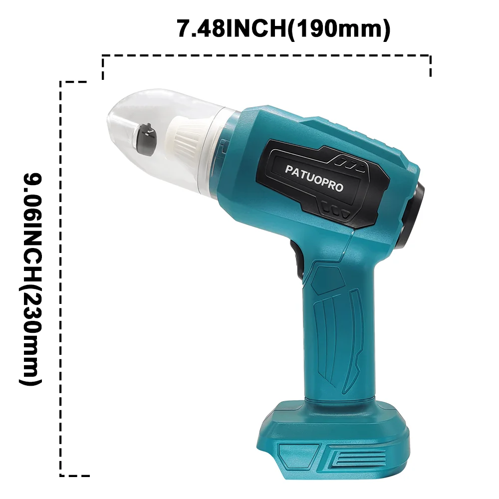 Compact Cordless Handheld Vacuum Cleaner - Multi-Function Dust Collector (Battery Not Included)