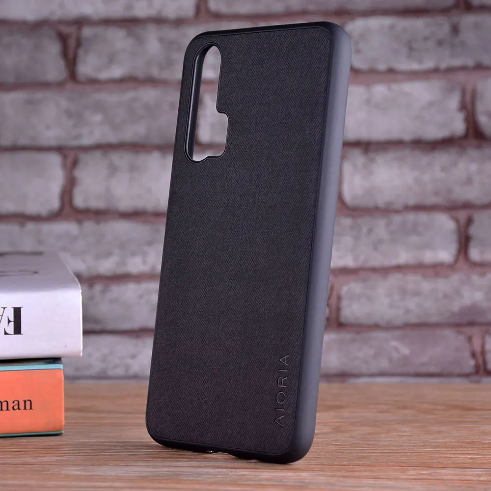 Luxury Textile Leather Skin Soft TPU Phone Case Cover