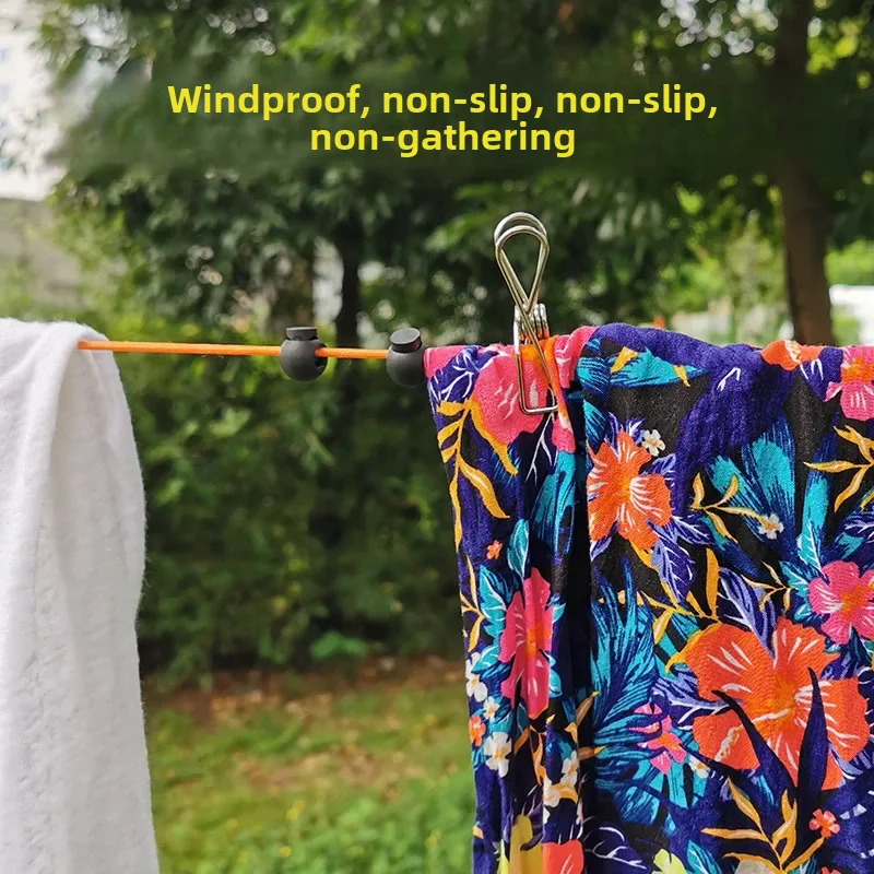 Sumi Travel Portable Retractable Clothesline Outdoor Indoor Clothes Hanging Camping Style Windproof Clothesline 4