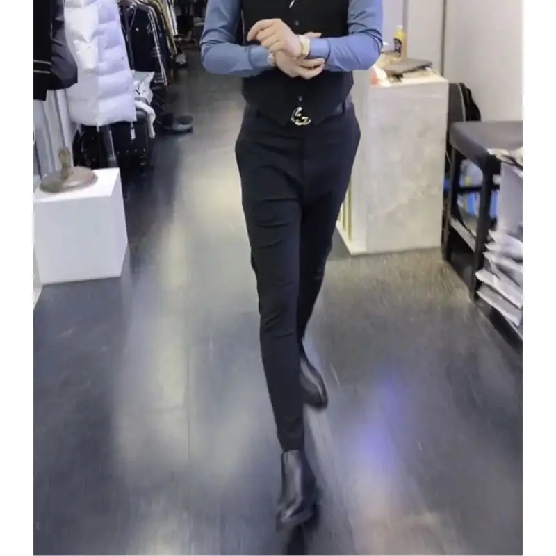 2023 Pantaloni Di Lino Da Lavoro Comodi Estivi Di Grandi Dimensioni Pantaloni Casual Da Uomo Di Alta Qualità Pantaloni Da Lavoro Dritti Da Uomo F123