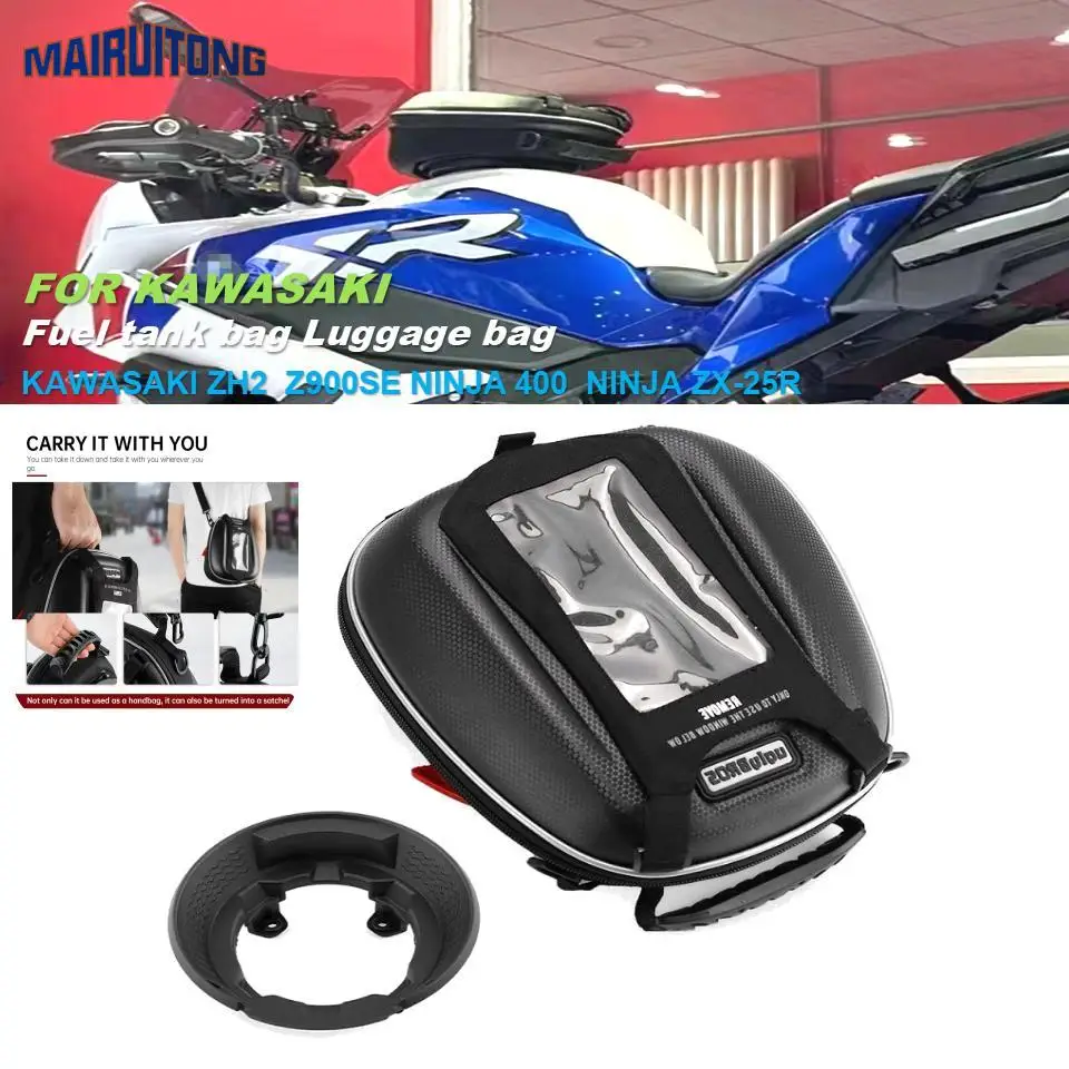 

Fuel Tank Bag Luggage For KAWASAKI NINJA ZX-25R Z400 Z900SE VERSYS-X300 Motorcycle Fuel Tank Set Waterproof Racing Bag Fuel Bag