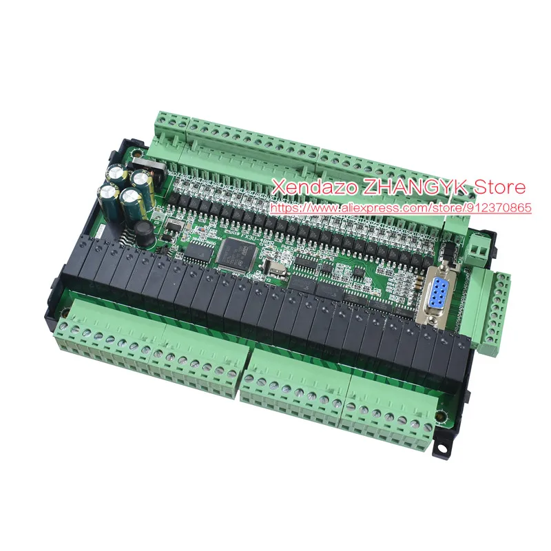 PLC Industrial control board FX3U-48MT FX3U-48MR Programmable Logic Controller High 24 Input 24 Output WITH shell Clock/485 CNA