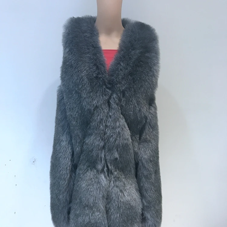 down parka Spring Autumn Winter Women 60cm Long Fashion Style Faux Fox Fur Vest Fake Material Model 063 down puffer coat