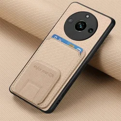 Luxury Leather Back Cover with Camera Protection for Realme 15 Pro (Khaki)
