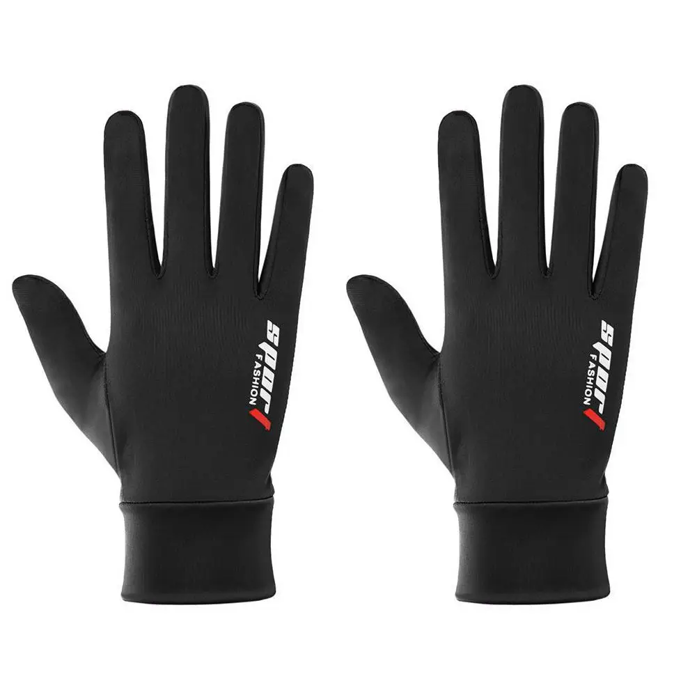 Sunscreen Gloves Men Summer Dew Finger Leak Two Fingers Breathable Fishing Gloves Takeout Thin Silk Half Finger Ice Y8F4