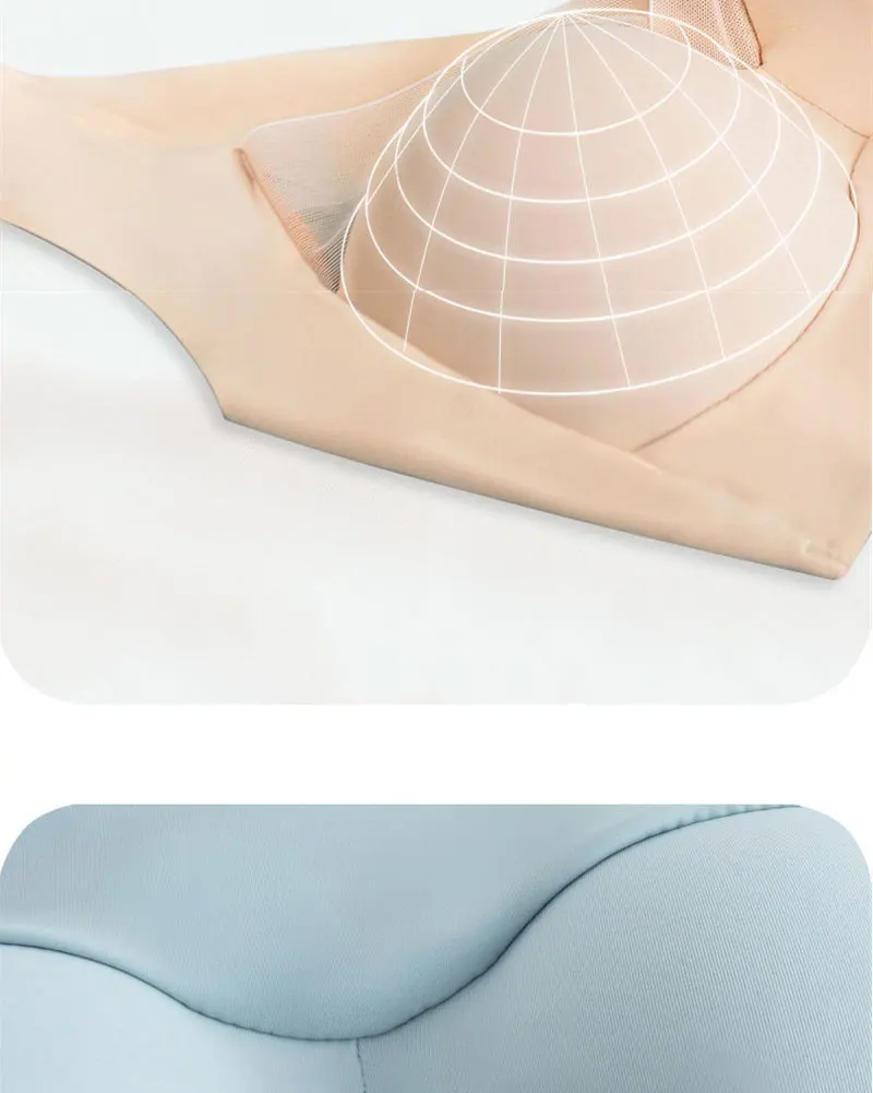 3 Teile/satz Sexy Spitze Plus Größe Sport Bh Für Frauen Nahtlose Einfarbig Push-Up Unterwäsche Neue Gemütliche Atmungsaktive Draht freies Büstenhalter – Detail 6