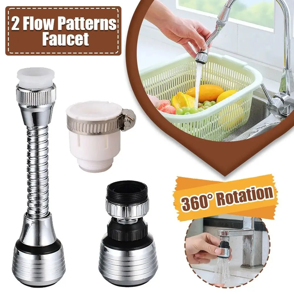 Description Picture 2 of item1Set Booster Nozzle Extender 360 Degree Faucet Anti Splash Head Universal Rotating Bubbler Dual Mode Bathroom Kitchen Tools