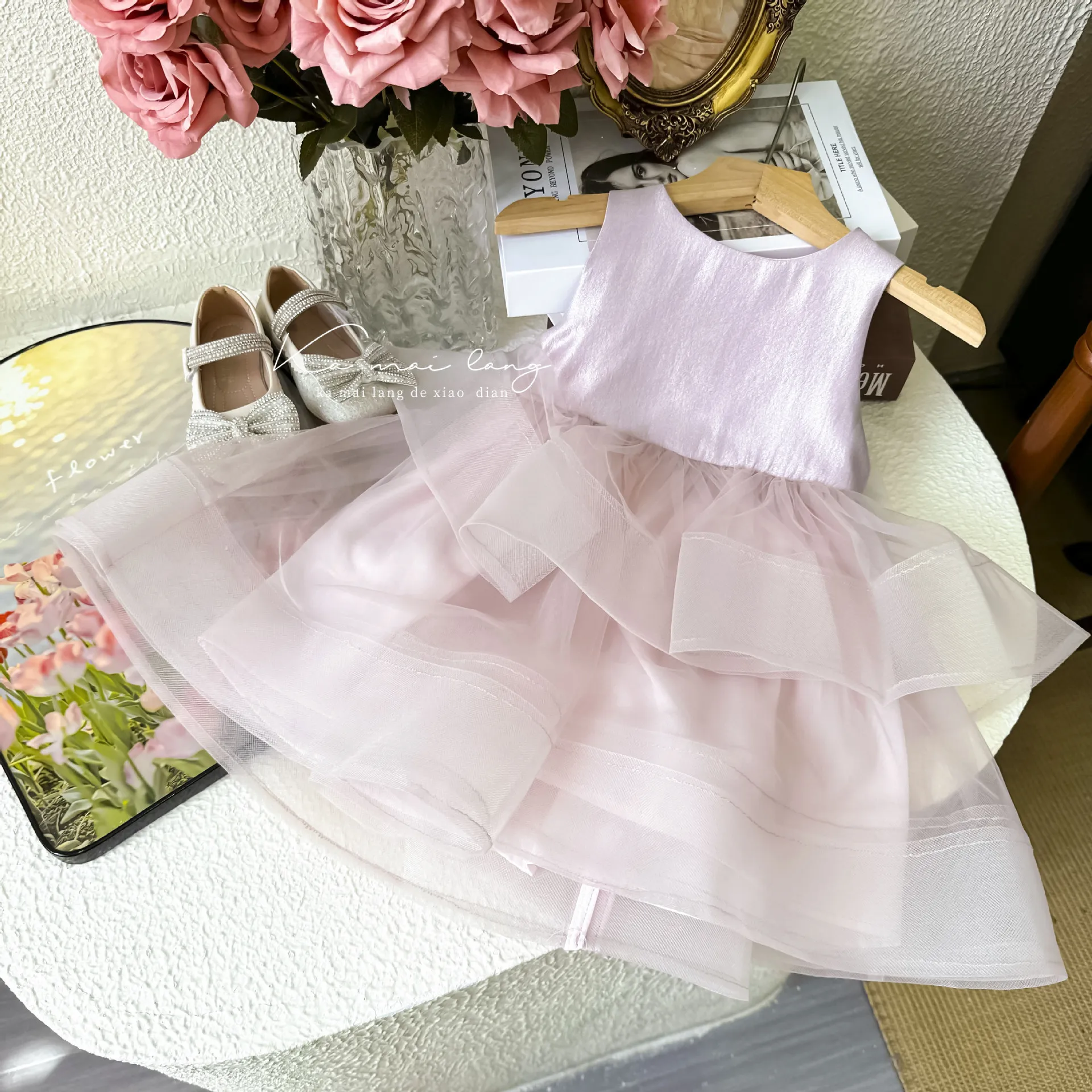 

Летнее платье для девочек, новинка 2024, Стильный Супер Сказочный сарафан для маленьких девочек, детская простая повседневная Универсальная юбка принцессы