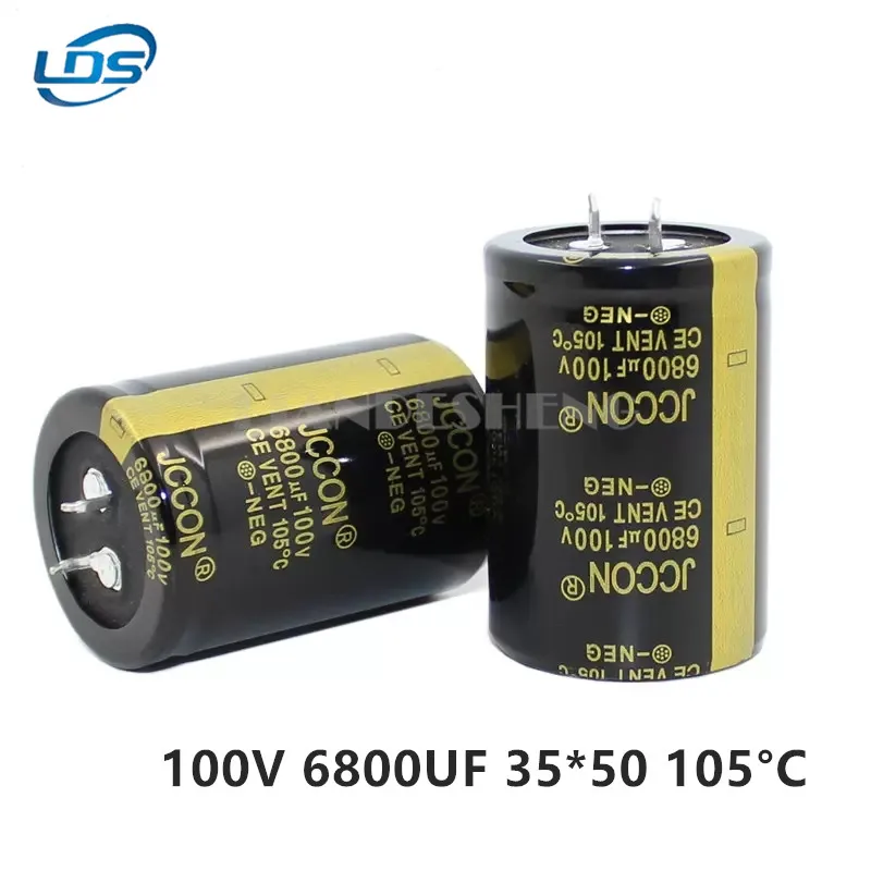 1pcs 100v6800uf 100v JCCON Audio power Amplifier Converter electrolytic capacitor Multifunctional universal 35x50 1pcs sj 72 10kv 100v pointer voltmeter sq 72 jy 72 cp 72 89t2 72mmx72mm