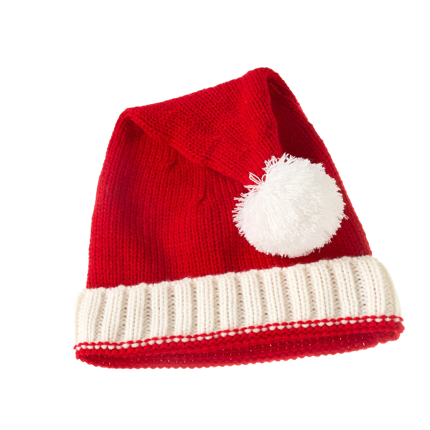 Christmas Pom Pom Beanie Hat - Soft Knitted Santa Hat for Adults  Kids Holiday Gift  Decoration 2023