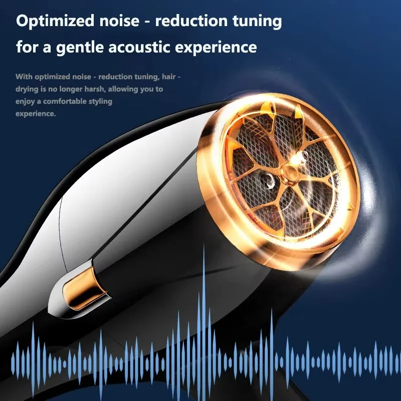 New Quick-drying Hair Dryer 1200W Constant Temperature Hair Care 6-speed Hot and Cold Wind Low Noice Salon Home Hotel Hairdress