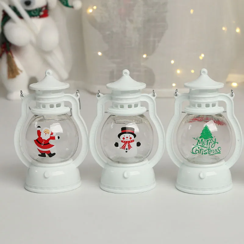 Festive LED Santa Claus & Snowman Lanterns - Indoor Holiday Decor Lighting, Battery Operated Christmas & New Year Ornaments