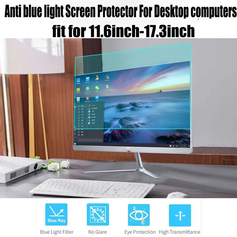 PC 컴퓨터용 블루라이트 차단 스크린 보호대, 고투과율, 자외선 차단, 블루라이트 필터, 12.5 인치, 14/15 인치, 6 인치, 17.3 인치