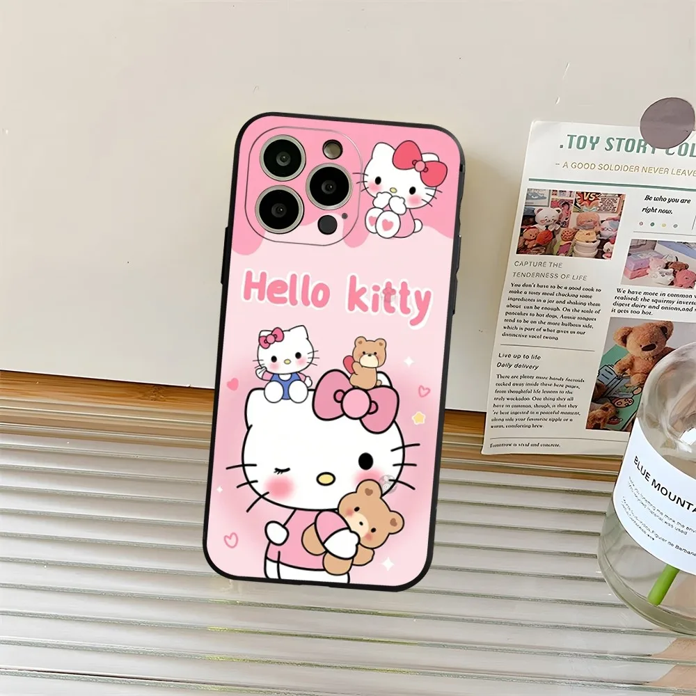 thumbnail image 1 of Sanrio funda de teléfono Hello Kitty para iphone 15ProMax 14 11 13 12 Pro Xs Max Mini Xr X 7 8 6 6s Plus, carcasa Coque, 1 of 5