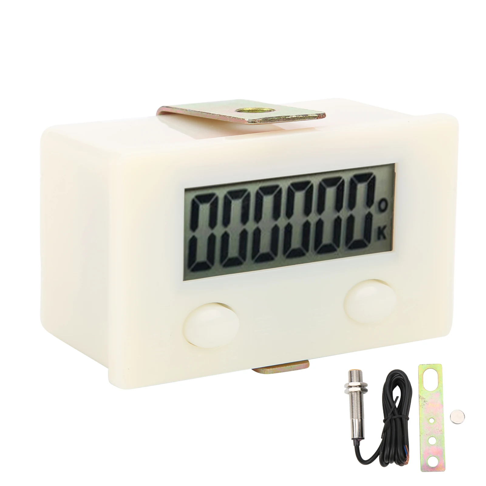 

Digital Punch Counter 6‑digit Large Screen LCD Displays Magnetic Induction Portable Industrial Electronic Counter