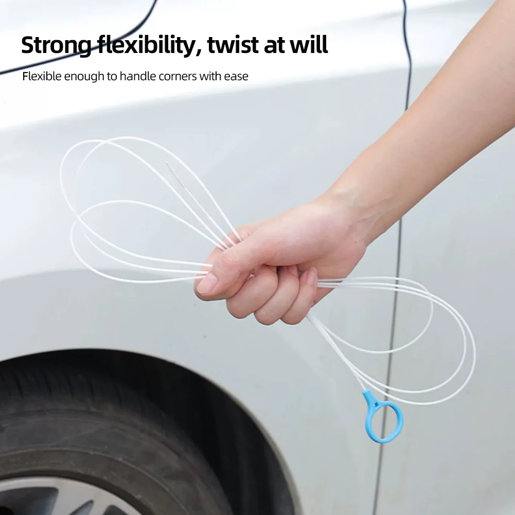 Description Picture 6 of item230CM Spiral Cleaning Brush Drain Cleaner Car Drain Dredge Cleaning Scrub Brush Auto Sunroof Long Hoses Detailing Cleaning Tool