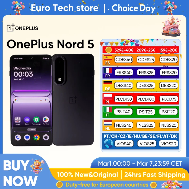 Nowy smartfon OnePlus Nord 5 z EU za $355.47 / ~1300zł Nowy smartfon OnePlus Nord 5 z EU za $355.47 / ~1300zł