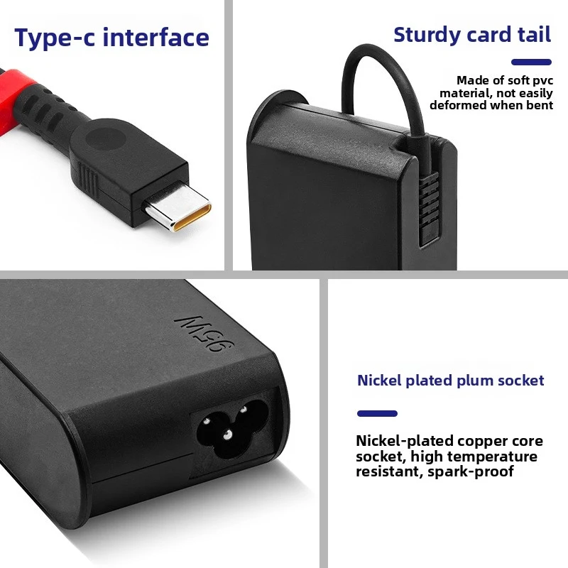20V 4.75A 95W USB 유형 C PD 충전기 레노버 아수스 Hp 삼성 Y740S-15IRH Y9000X Y740S용 노트북 전원 공급 장치 어댑터