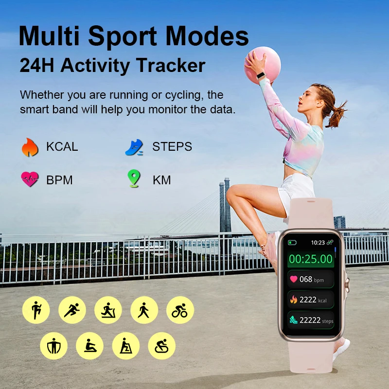 LIGE T54A Smart Watch Voice Calling 24H Health Monitor 100+ Sports Modes Waterproof Bracelet 1.47“ Bluetooth Display Smartwatch