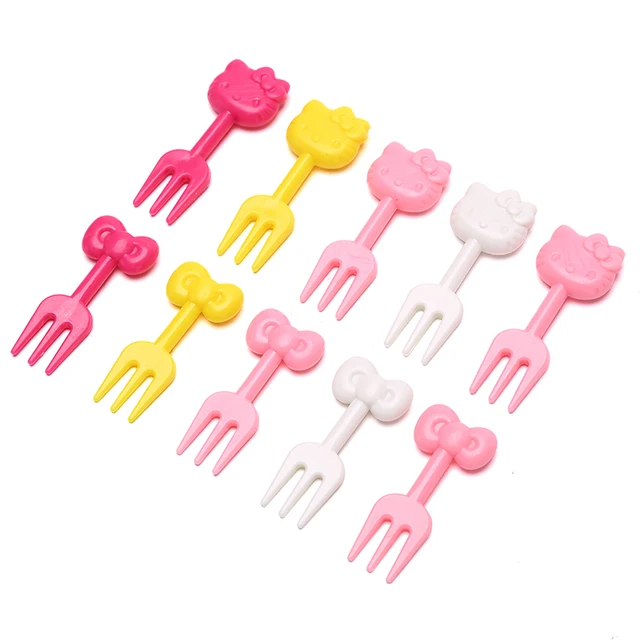 10 db Mini Kawaii Állati Farm Rajzfilm Villák Gyerekek Snack Tortát Desszert Ételek Gyümölcs Válogatás Fogpiszkáló Jel Bento Ebédek Legújabb - Image 4